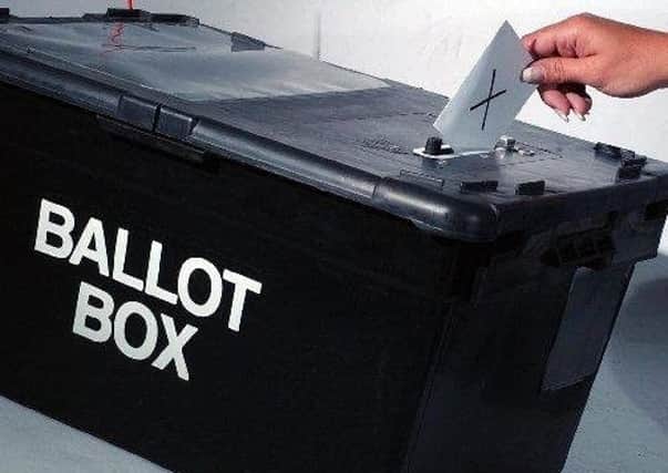 A typical ballot box