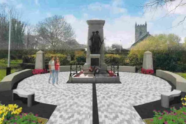 Artist's image of the upgraded Larne War Memorial on completion