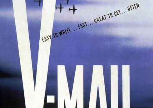 WWII poster promoting V-mail