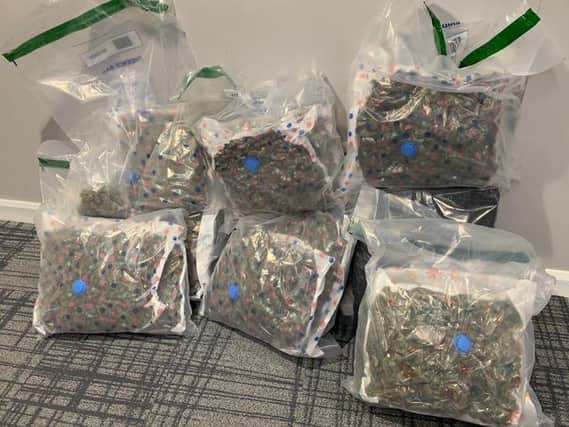 Packages containing £460k worth of suspected cannabis were seized during the police operation.