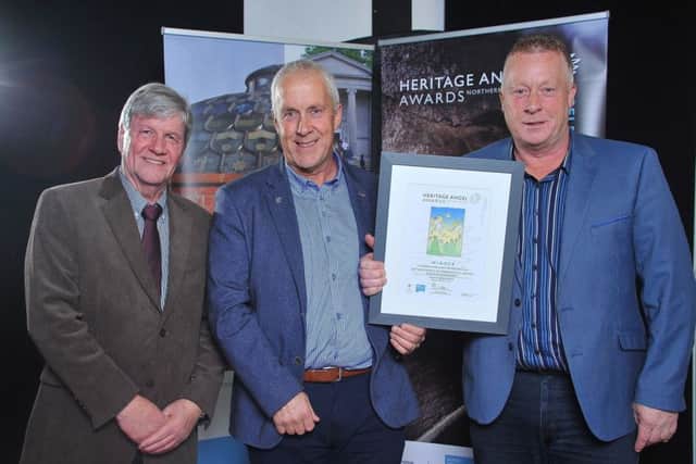 Andrew and Brian Rooney won the Best Craftsperson or Apprentice on a Heritage Rescue or Repair Project for the Mourne Mountain Wall Restoration. Pic: LiamMcArdle.com