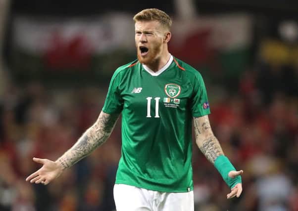 Republic of Ireland player James McClean signed the letter. Photo: Niall Carson/PA Wire.
