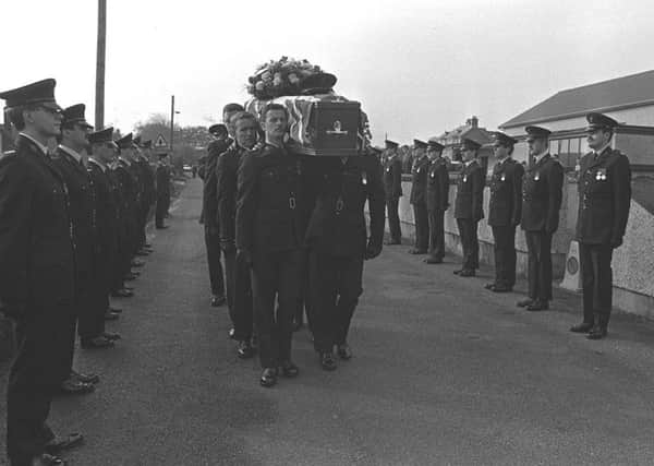 The funeral of an RUC officer in 1988