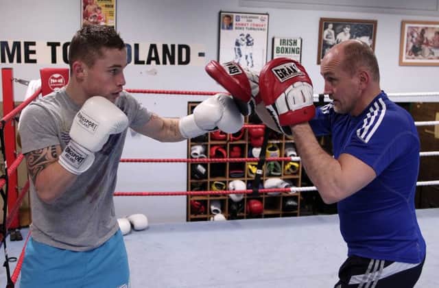 Belfast boxer Carl Frampton training with Barry McGuigan in 2010. Pic: Jonathan Porter/Presseye.com