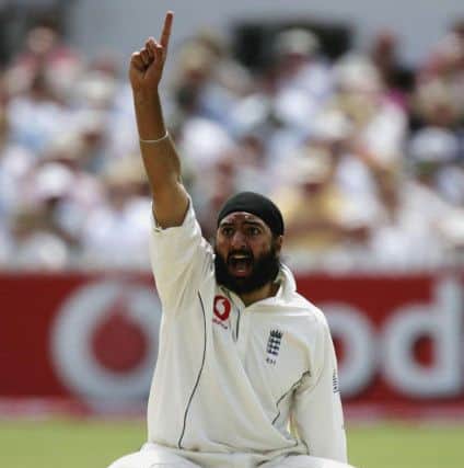 Monty Panesar during a Test Match between England and Sri Lanka at Trent Bridge
