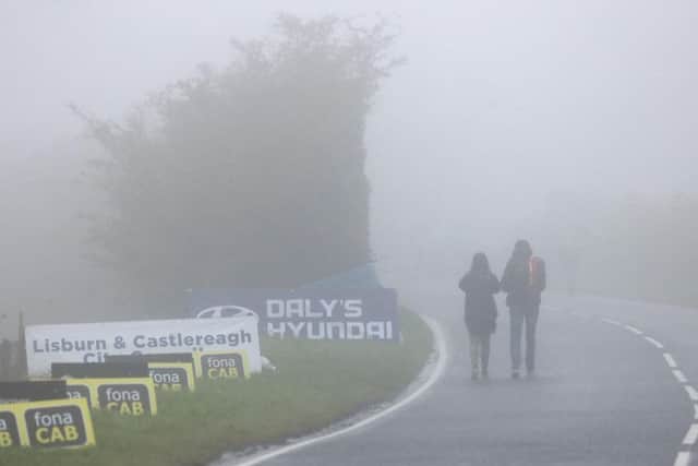 Poor weather blighted the main race day at the Ulster Grand Prix at Dundrod in August.