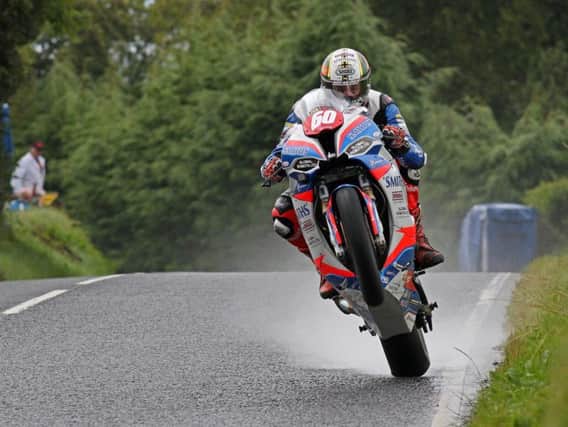 Peter Hickman on his way to victory in the Superstock race at the Ulster Grand Prix in August.