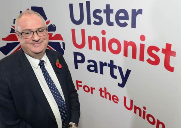 New Ulster Unionist leader Steve Aiken at the Ulster Unionist Council on Saturday