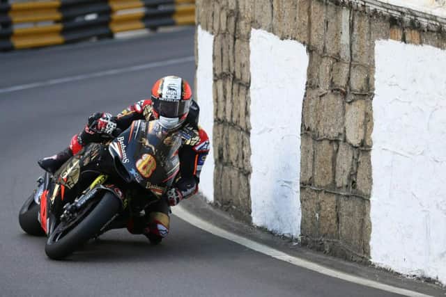 Michael Rutter was second quickest in the first qualifying session at the Macau Grand Prix on the MGM by Bathams Honda RC213V-S. Picture: Stephen Davison/Pacemaker.
