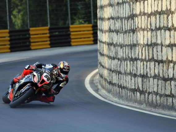 Peter Hickman sealed pole position for the Macau Grand Prix on the MGM by Bathams BMW. Picture: Stephen Davison/Pacemaker Press.