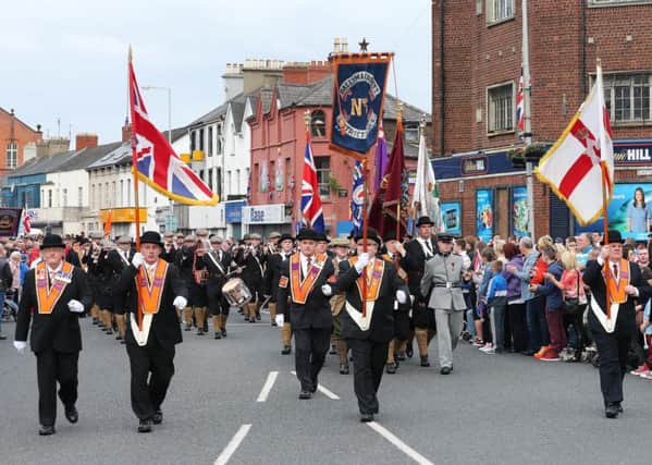 The annual Battle of the Somme parade passes along the Albertbridge Road every July 1. Picture: Kelvin Boyes / Press Eye
