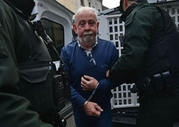 John Downey appearing at Omagh Court in October in connection with the double murder of two UDR men in Enniskillen in 1972.
 Photo: Colm Lenaghan/Pacemaker