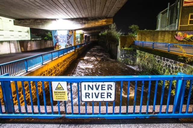 A photograph from the scene where a 14 year-old entered the Inver River in Larne on Tuesday evening - the girl passed away a while later.