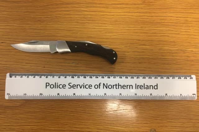 Child (13) found carrying a knife