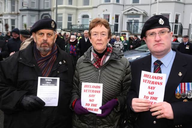 From left, James McCurdy Ballycastle, Councillor Joan Baird from Ballycastle and Mark McLaughlin from Ballymoney.
Photo: KEVIN MCAULEY/MCAULEY MULTIMEDIA