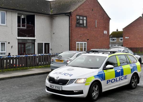 Police officers are currently at the scene of a sudden death of a man aged in his 40s, in Ashleigh Park, Carrickfergus on Saturday evening. Photo:Kirth Ferris/Pacemaker