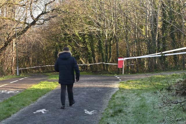 Police at scene of murder in Craigavon