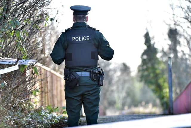 Police at scene of murder in Craigavon