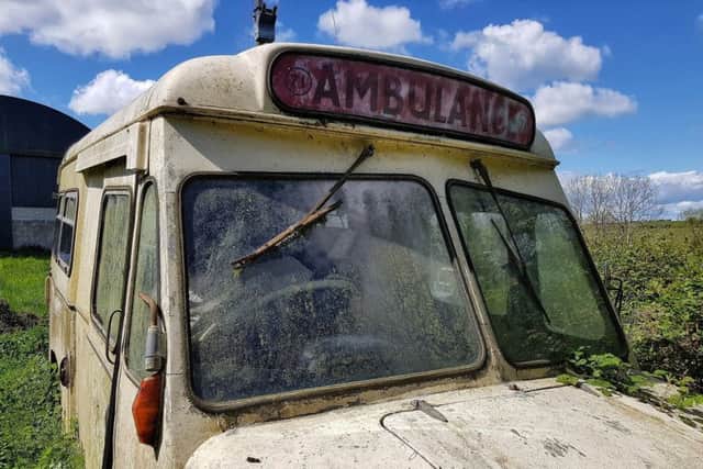An old ambulance found at a derelict property