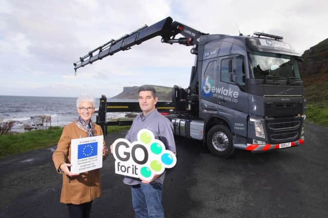 Pictured with Mike is Anna Logan, Business Advisor at Enterprise Causeway, on behalf of Causeway Coast and Glens Borough Council, who provided Mike with expert advice and help with developing a business plan in order to help turn his business idea into a reality