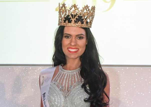 Lauren Leckey Crowned the 2019 Miss Northern Ireland at the Europa Hotel, Belfast on Monday 6th May. 
Lauren aged 20 From Lisburn won the title from over twenty-three other finalists, to acquire the coveted crown from previous title holder, Katharine Walker.  Photo: Kirth Ferris