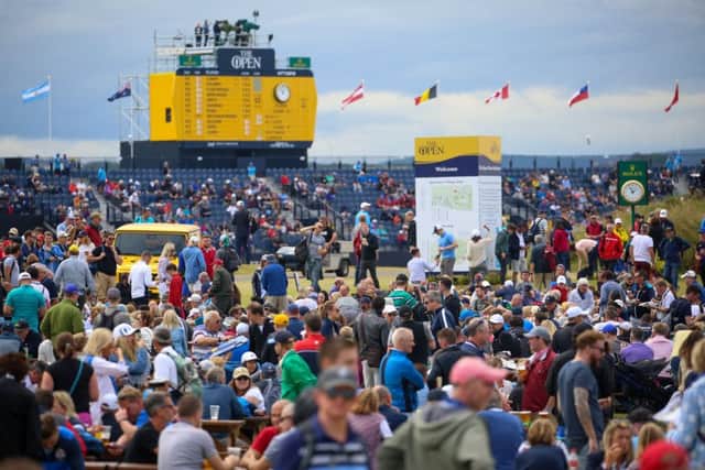 A view of spectators on the course at Royal Portrush during the 2019 Open Championship. Credit ©INPHO/Matt Mackey