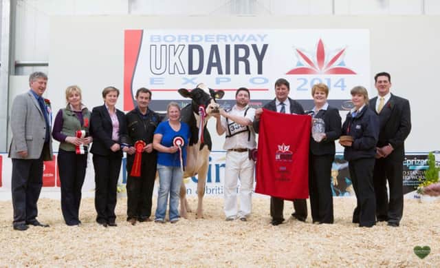The Champion of Champions winner was the Holstein Breed Champion Peak Goldwyn Rhapsody shown by Yasmin Bradbury