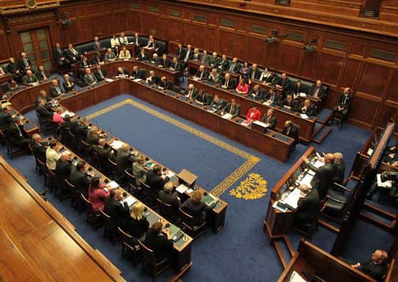 The Stormont assembly chamber