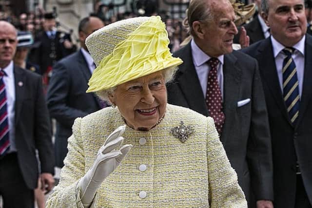 The Queen  during a visit to Belfast