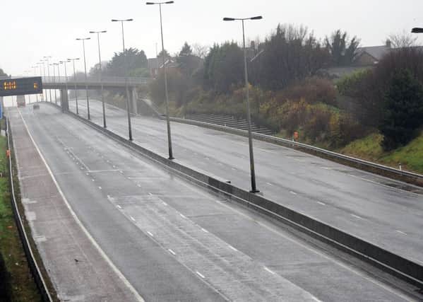 Part of the M2, heading north out of Belfast, while clear of traffic