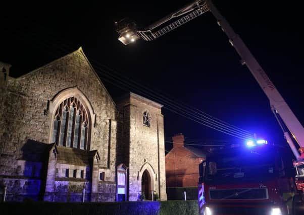 The Northern Ireland Fire and Rescue Service were called to St Colemans Parish Church at 01:09