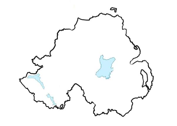 Northern Ireland is a legal and political entity, boundary above,but north of Ireland is an undefined geographic term