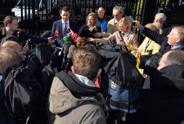 Daniel McArthur speaks to the media following Mays court ruling against Ashers bakery