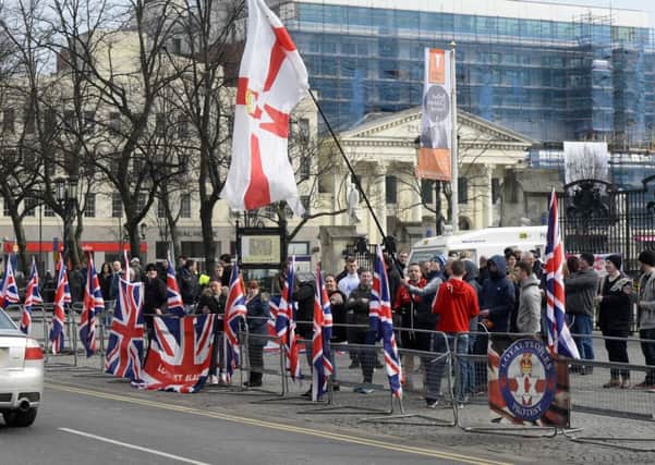 A St Patricks Day protest has been organised to take place at Belfast City Hall