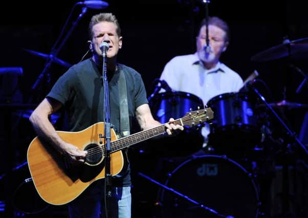 In this Nov 8, 2013 photo, musicians Glenn Frey, left, and Don Henley, of the Eagles, perform at Madison Square Garden in New York