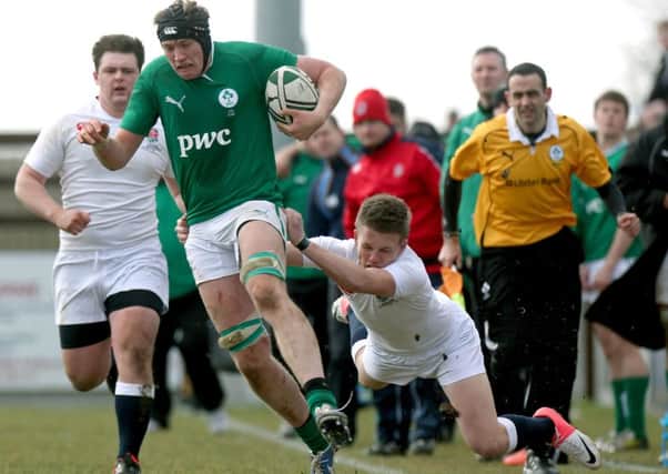 Ireland's Kieran Treadwell playing in 2013 with Ireland U18s