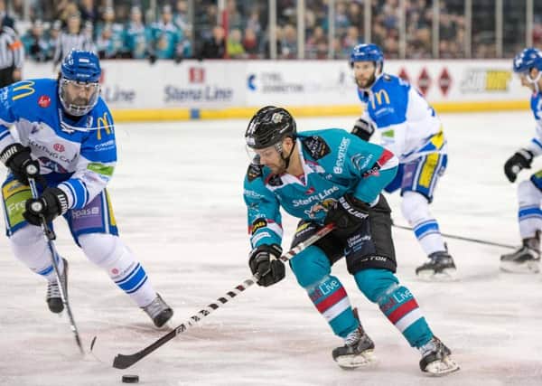 New Giants signing David Rutherford in action on his home debut against the Coventry Blaze