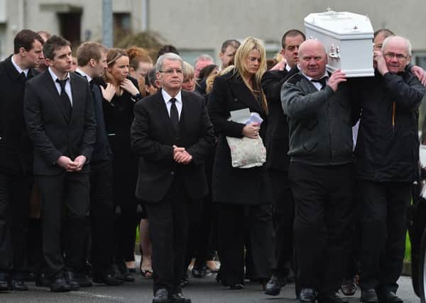 The funeral service took place   in Portaferry. Picture By: Pacemaker Press.