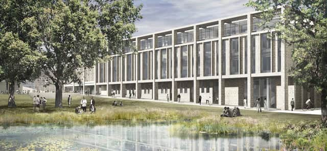 An impression of the new library to be constructed by Creagh Concrete