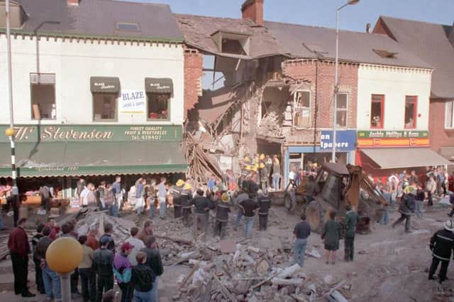 Nine people and the bomber died in the 1993 
IRA bomb in Frizell's Fish shop