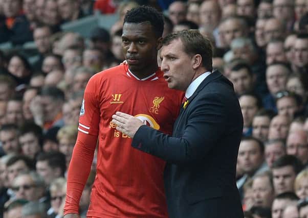 Former Liverpool manager Brendan Rodgers with Daniel Sturridge.