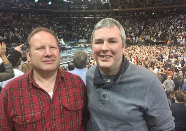 Unionist councillors Graham Craig (Belfast) and Richard Holmes (Causeway Coast and Glens) at Bruce Springsteen concert at Madison Squ Gdns in New York, Wednesday January 27 2016