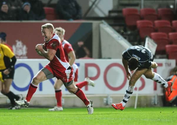 Stuart Olding goes through for a try for Ulster 'A'