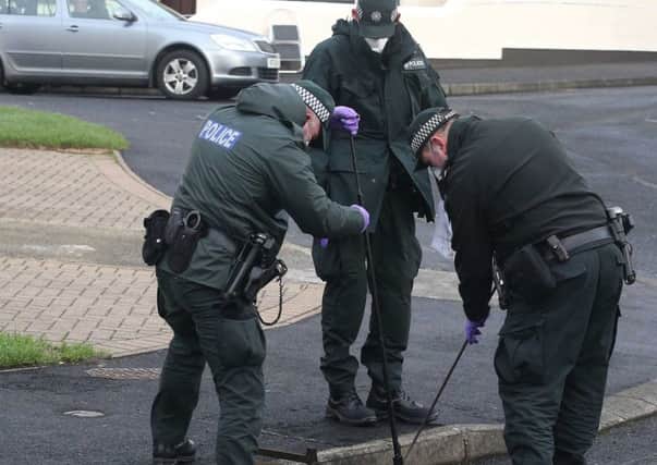 McAuley Multimedia 29/01/16 Police and Forensic officers at the Murder scene in Broombeg View Ballycastle. Anthony McErlane was murdered in the evening of Thursday 28th January.. Pic Steven McAuley/McAuley Multimedia