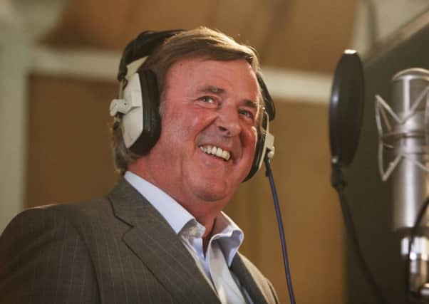 Sir Terry Wogan recording a track for Children in Need
