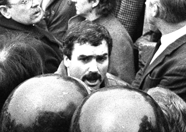 Alfredo 'Freddie' Scappaticci pictured at the 1987 funeral of IRA man Larry Marley