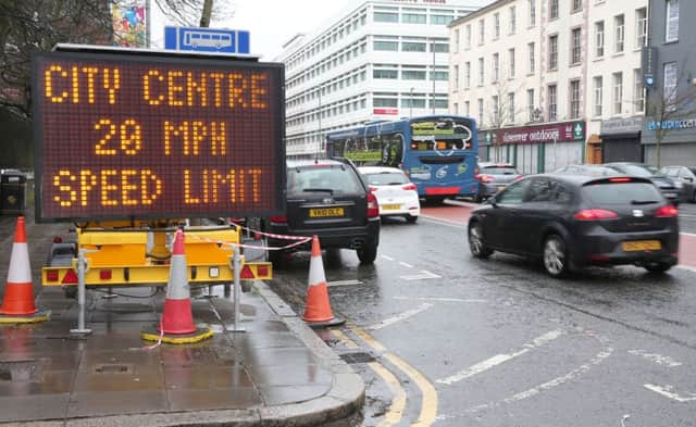 The speed limit in parts of Belfast city centre is now 20mph