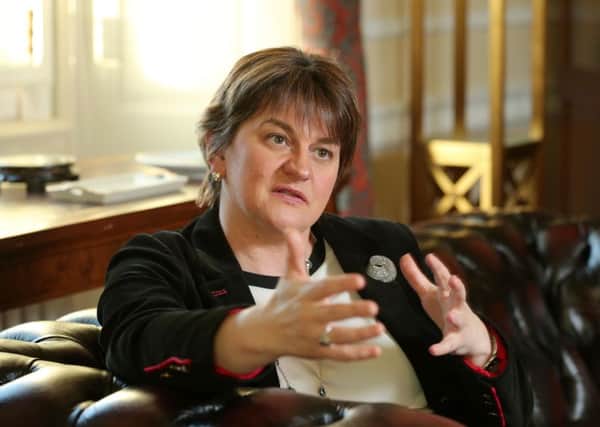 First Minister Arlene Foster pictured in her office at Parliament Buildings, Stormont for a News Letter interview. 
Picture by Kelvin Boyes / Press Eye.