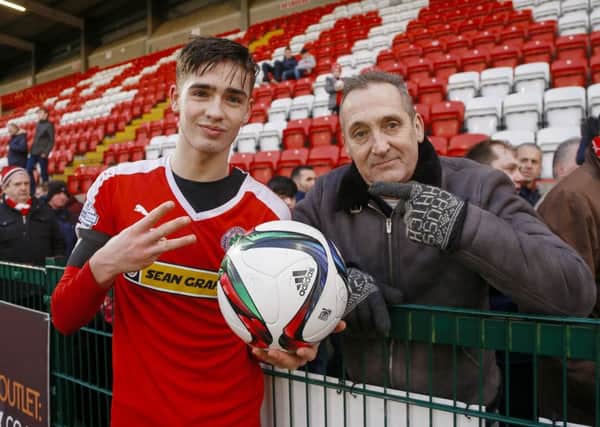 Jay Donnelly pictured with his dad John at Solitude