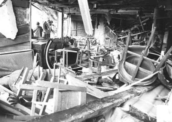The aftermath of the murderous IRA attack on one of the bars